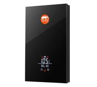 Instant Electric Tankless Water Heater 220/240V, FVSTR Small Smart Portable Self-Modulating on Demand，Use Under Sink Kitchen Household Shower, Hot Water for House Shower [Energy Class A] (Black-9KW)