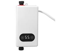 Instant Electric Water Heater 220V 3400W, Frequency Constant Temperature Tankless Water Heater with Memory Function and Digital Display Small Compact Tank Storage for Sink Counter Cupboard