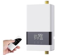 Instant Electric Water Heater, 220V 6000W Under Sink Instant Tankless Water Heater with LED Touch Screen and Remote Control, 30-55℃ Adjustable Temperature, Suitable for Balcony Kitchen Bathroom Sink