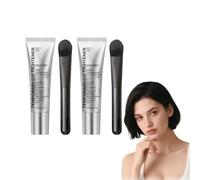 Instant Eye Tightener with Brush - Eye Lifting Cream with Vitamin E - Hydrating Temporary Tightener for Dark Circles, Gentle for All Skin Types,Temporary Under Optic Tightening Cream (2 PCS)