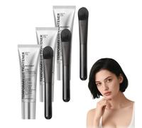 Instant Eye Tightener with Brush - Eye Lifting Cream with Vitamin E - Hydrating Temporary Tightener for Dark Circles, Gentle for All Skin Types,Temporary Under Optic Tightening Cream (3 PCS)