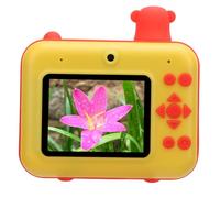 Instant Film Camera 1080P 8MP ABS Front and Rear Shoot Multifunctional Thermal Camera MP3 Player Gift (Yellow)