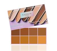 Instant Flawless Coverage Concealer,Soft Matte Cream Concealer,8 Shade Fade Palette,Corrects Dark Circles,Waterproof Full Coverage Cream for Blemishes & Cover,Long-Lasting Lightweight (Dark Color)