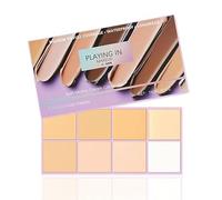 Instant Flawless Coverage Concealer,Soft Matte Cream Concealer,8 Shade Fade Palette,Corrects Dark Circles,Waterproof Full Coverage Cream for Blemishes & Cover,Long-Lasting Lightweight (Light Color)
