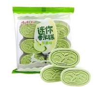 Instant fragrant rice cake, yam millet bean paste cake, old traditional mixed fruit flavor desserts, substitute breakfast biscuits, nutritious coarse grain cookies, Dim sum (Apple,6 bags)
