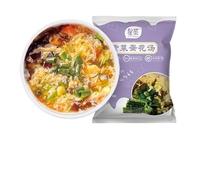 Instant freeze dried vegetable soup, fresh vegetable soup 8g/pack, Seaweed soup, nutritious tomato soup, healthy spinach soup, brewed vegetable soup, substitute breakfast (Seaweed soup,24 packs)