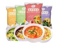 Instant freeze dried vegetable soup, fresh vegetable soup 8g/pack, Seaweed soup, nutritious tomato soup, healthy spinach soup, brewed vegetable soup, substitute breakfast (Mix 4 flavors,24 packs)