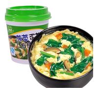 Instant fresh vegetable soup, hot and sour soup, freeze dried vegetable soup 8g, corn soup, nutritious seaweed spinach soup, meal replacement breakfast, side dishes (Spinach soup,6 cups)