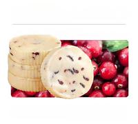 Instant fruit flavored Yogurt cake, Harbin specialty original cheese ice cream, milk sugar 40g, traditional handmade milk cake, healthy fruit biscuits, candy gift package, (Cranberry,12pcs)