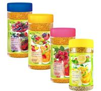Instant Fruit Flavoured Tea Powder Mix 350g in Assorted Flavours - Lemon, Multivitamin, Raspberry, Forest Fruit -Ekl (06 Bottles, Random Mixed)