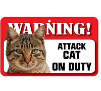 Instant Gifts Dog Signs Tabby Cat Pet Sign - Laminated Card