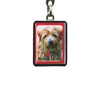 Instant Gifts PEK Norfolk Terrier Dog Keyring - 4cm x 3cm