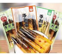 Instant Hand peeled bamboo shoots,fresh Mountain pepper Crispy Bamboo shoots,500g/pack,Pickled Vegetable,spicy strips,Kimchi,chinese snack food,Hot and sour tender bamboo shoots (Hot and Spicy,1pack)