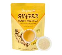 Instant Honey Ginger Drink Crystals - Meltable Tea Sachets, Fresh Ginger & Honey Flavor, Hot Or Cold Beverage(1pcs)