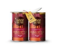 Instant Hot Chocolate Bundle Includes: 2x Loco Luxe Dubai Style Red Velvet Hot Chocolate Gift Sets Powder Drink Mix (275g each tin) bundled with 1x Stainless Little Spoon by Donny & Dev