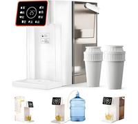 Instant Hot Water Dispenser, 101oz Countertop Water Filter Dispensers with 6 Temp Settings & Cleaning Program, 2000W Electric Kettle with 2 Filter Elements