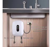 Instant Hot Water Heater 3000W Electric Tankless Mini 110V Thermostatic for Home Bathroom Kitchen White