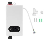 Instant Hot Water Heater Under Sink, 3400W Electric Tankless, Element Energy Efficient Heater with Memory Function, for in-Line Sinks,Under Sink,Kitchen Hand Wash and Showers with LCD Display 220V