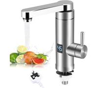 Instant Hot Water Tap, Electric Tap UK Plug, 220V 3000W Electric Hot and Cold Mixer Water Faucet with LED Digital Display for Kitchen Bathroom