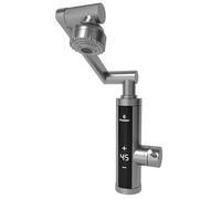 Instant Hot Water Tap Gun Gray, 1080° Swivel Electric Hot Water Faucet with Digital Display, 220V 3400W Stainless Steel Instant Heater Faucet for Kitchen Bathroom