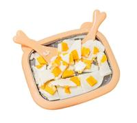 Instant Ice Cream Maker - Adorable Bear Style Stainless Steel Freezer Tray | DIY Rolled Yogurt Maker With 2 Scrapers | Cold Griddle For Healthy Homemade Snacks | Kids Fun Kitchen Activity Tool