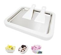 Instant Ice Cream Maker,Rolled Ice Cream Maker, Soft Serve Ice Cream maker,Perfect for Frozen Yogurt, and More! Food grade stainless steel ice cream roll machine for home us. (white)