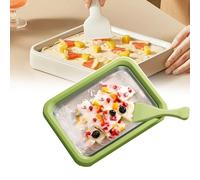 Instant Ice Cream Roll Maker with 2 Scrapers, Yoghurt Maker Machine, 304 Stainless Steel,No Electricity Required, for Homemade Rolled Yogurt Gelato,Green