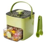 Instant Ice Maker & Ice Cube Tray with Lid and Storage, 48 Cubes Portable Ice Maker Machine for Freezer, Easy Release Ice Cube Box for Whiskey, Cocktail, Coffee (Green)