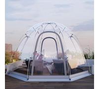 Instant Igloo Tent, Pop up Bubble Tent, 2 Zipper Doors & 2 Windows, Weather and Cold Proof Pod, Large Camping Shelters for 8-10 Person, Screen House Canopy with Carrying Bag (Gray)