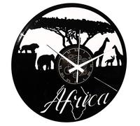 Instant Karma Clocks | Africa Wall Clock - Silent No-Ticking - Perfect for Bedroom, Office, Studio, Kitchen, Living Room | Modern Design Unique Decoration