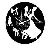 Instant Karma Clocks | Ballroom Dance Wall Clock | Elegant Dancers Silhouette Design | Silent Quartz Movement | Perfect for Dance Lovers, Studios and Romantic Decor