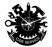 Vinyl Wall Clock Vintage Handmade Decor Home Office Car Service Mechanical Car Body Auto Repair