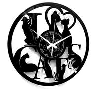 Instant Karma Clocks Vinyl Wall Clock Animal Theme I Love Cats Pets