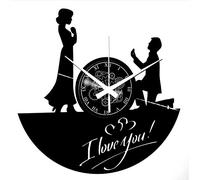 Instant Karma Clocks | I Love You Wall Clock - Silent No-Ticking - Perfect for Bedroom, Office, Studio, Kitchen, Living Room | Modern Design Unique Decoration