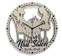 Instant Karma Clocks | Nail Art Wall Clock - Silent Non-Ticking Quartz - Wall Decoration for Beauty Salon, Nail Technician, Spa, Makeup Studio, Esthetician Decor
