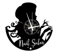 Instant Karma Clocks | Nail Salon Wall Clock for Beauty Professionals - Silent No-Ticking - Perfect for Bedroom, Office, Studio, Kitchen, Living Room | Modern Design Unique Decoration