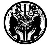 Instant Karma Clocks Psychology Wall Clock Psychology Symbol Psi | Decoration for Psychologists and Students | Doctor Psychiatry Gift Idea