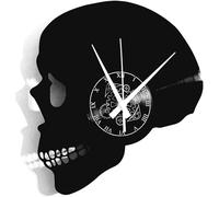 Instant Karma Clocks Wall Clock Vinyl Metal Punk Rock Skull Death, Black, 12inch