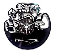 Instant Karma Clocks | Surveyor Wall Clock - Silent Non-Ticking Quartz - Wall Decoration for Architect, Geometer, Technical Studio, Engineer Office