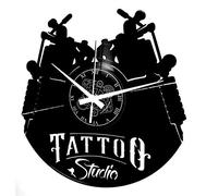 Instant Karma Clocks | Tattoo Studio Wall Clock | Bold Ink-Inspired Decor for Artists and Tattooists | Silent Quartz Movement | Gift Idea for Tattoo Shops and Body Art Fans