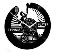 Instant Karma Clocks | Tennis Player Wall Clock | Dynamic Athlete Silhouette Design | Silent Quartz Movement | Perfect for Sports Fans, Coaches and Game Rooms