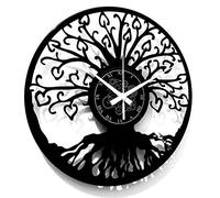 Instant Karma Clocks | Tree of Life Wall Clock | Heart-Shaped Branches and Root Silhouette | Silent Quartz Movement | Perfect for Nature Lovers, Yoga Spaces and Boho Decor