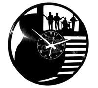 Instant Karma Clocks Vinyl Wall Clock Guitar Drums Bass Musician Musical Instruments Group Rock
