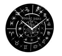 Instant Karma Clocks Vinyl Wall Clock Zodiac Signs Astronomical Astronomy Stars