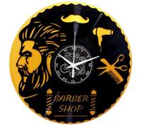 Instant Karma Clocks | Wall Clock | Barber Shop | Hair Salon | Hairdresser Stylist (Black And Gold B3)