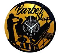 Instant Karma Clocks | Wall Clock | Barber Shop | Hair Salon | Hairdresser Stylist (Black And Gold B4)