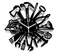 Instant Karma Clocks Wall Clock ➤ Carpenter Artist Masonry Plumber Mechanic Garage Tools