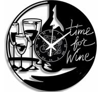 Instant Karma Clocks | Wall Clock | Time For Wine | Restaurant | Pub | Wine Shop | No Ticking Home Decoration