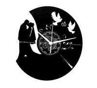 Instant Karma Clocks | Wedding Couple Wall Clock - Silent No-Ticking | Perfect for Bedroom, Office, Studio, Kitchen, Living Room | Modern Design Unique Decoration