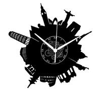 Vinyl Wall Clock Record LP 33 Turns Instant Karma Vintage Gift - World Travel CITY Tour Monuments